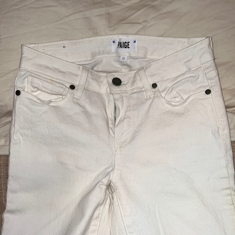 PAIGE DENIM Verdugo Ankle white jeans